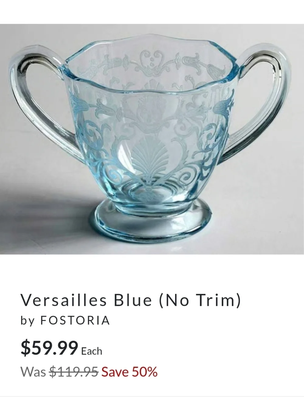 Vintage fostoria versailles